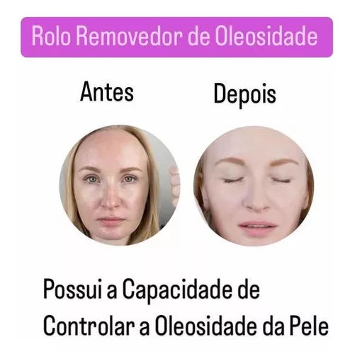 Rolo Removedor De Oleosidade Facial De Pedra Vulcânica