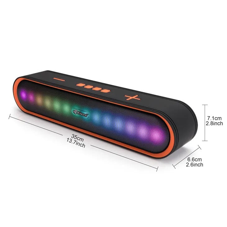 Caixa de Som Soundbar Gamer Bluetooth Led Rgb